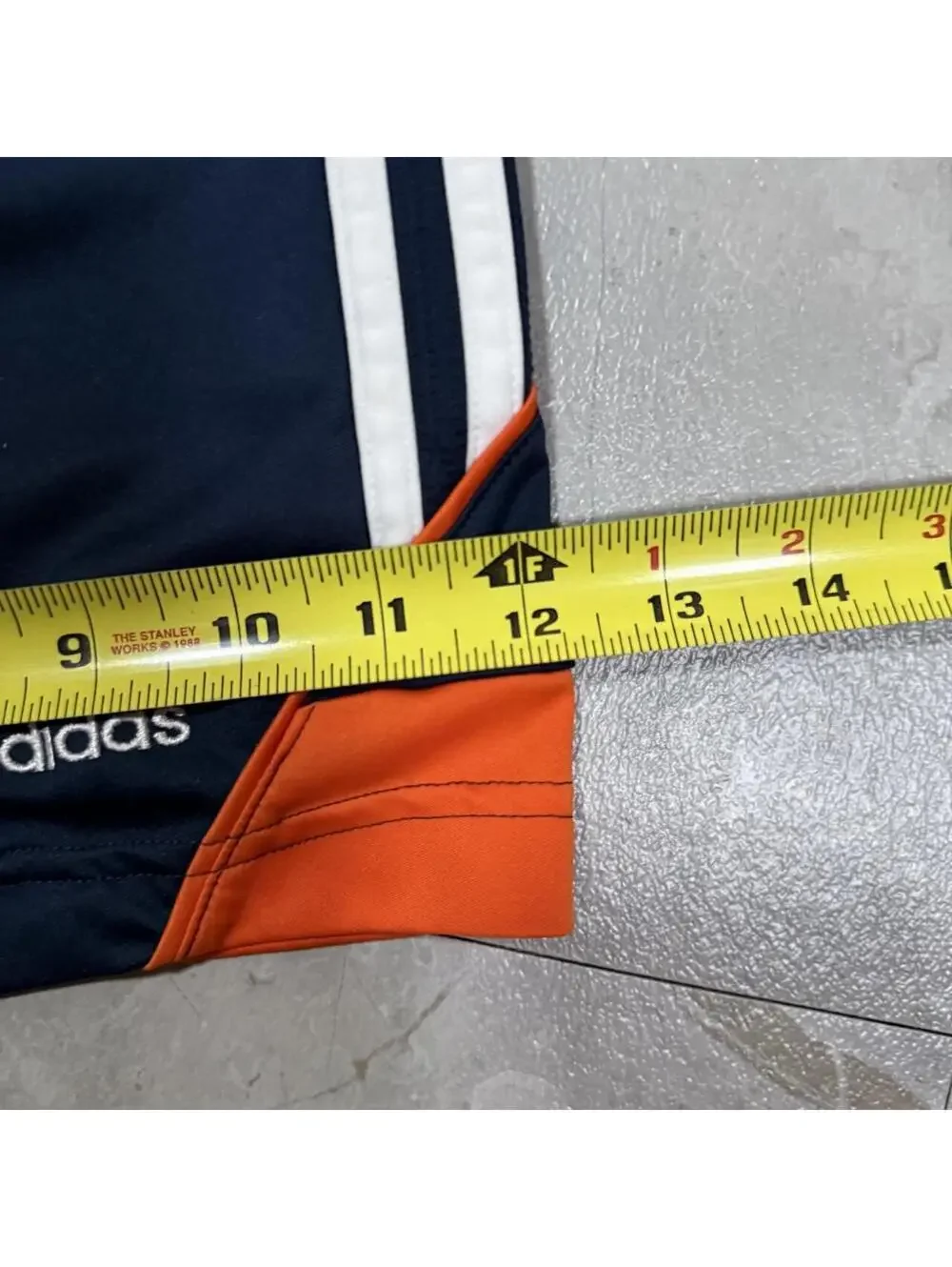 Adidas ClimaLite Basketball Shorts Navy Orange White Size Small